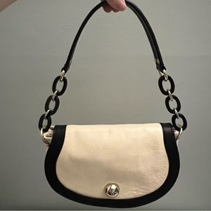 Kate Spade Vintage Cream Black Chain Handle Shoulder Bag
